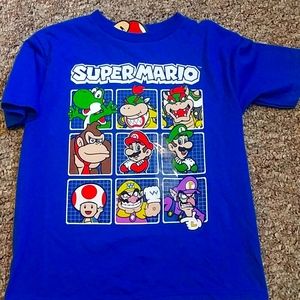 Boys new with rage Super Mario blue tshirt